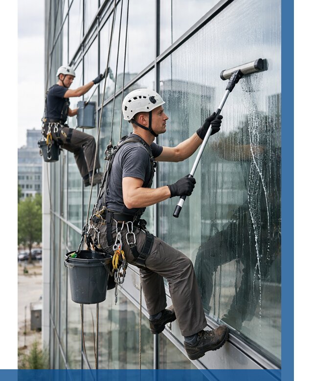 Мойка витражей альпинистами в Улане-Удэ от 717 р. под ключ|ВЫСОТНИК-Лнд