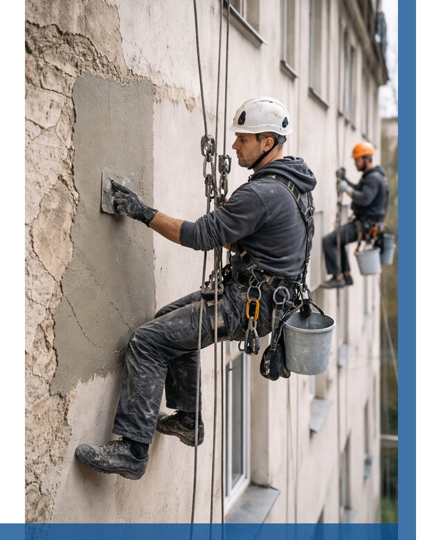 Восстановление штукатурки фасада в Улане-Удэ от 1229 р. | ВЫСОТНИК-Лнд