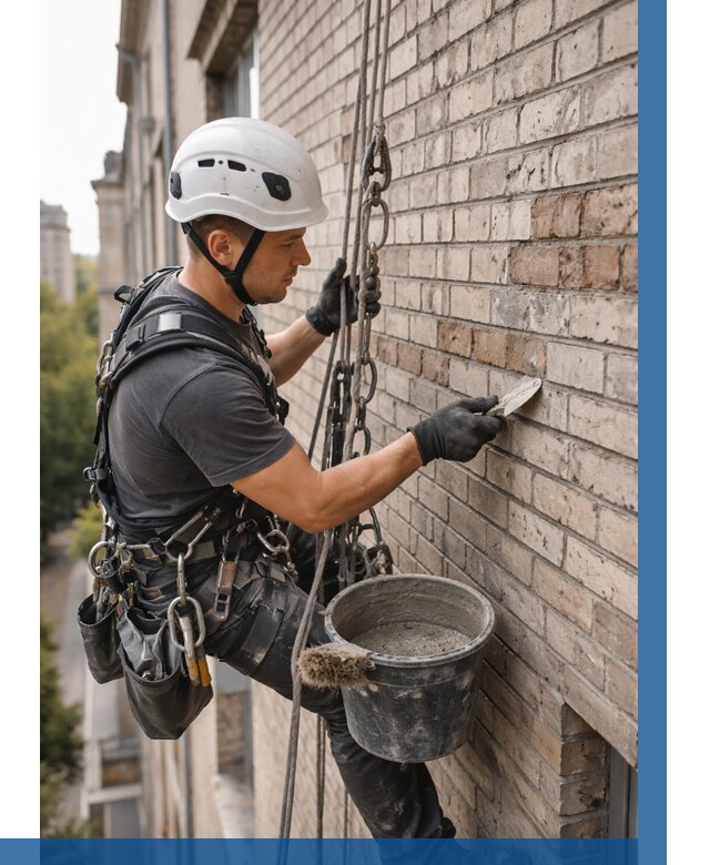 Ремонт кирпичной кладки фасада в Улане-Удэ от 1844 р. | ВЫСОТНИК-Лнд