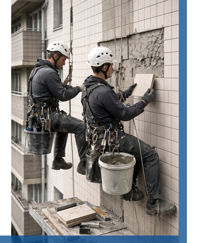 Ремонт облицовки фасада плиткой в Улане-Удэ от 1844 р. | ВЫСОТНИК-Лнд