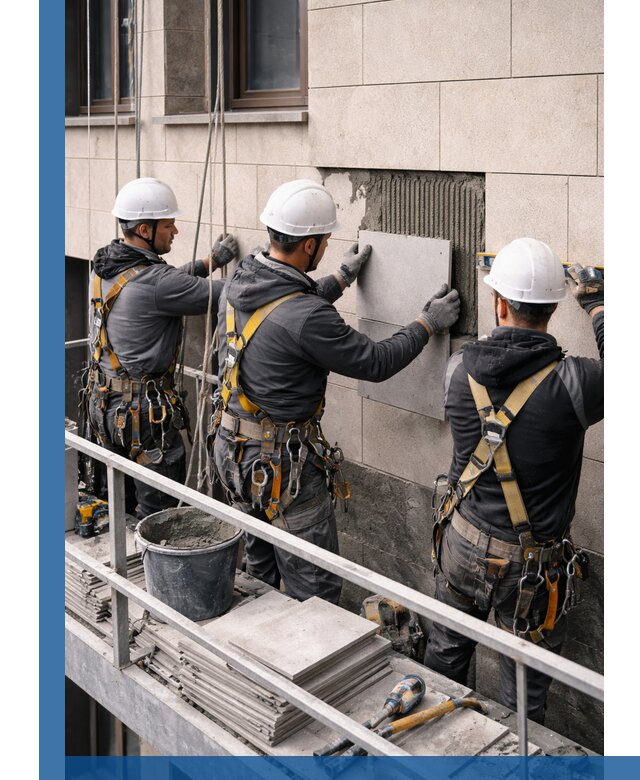 Ремонт облицовки фасада плиткой в Улане-Удэ с гарантией