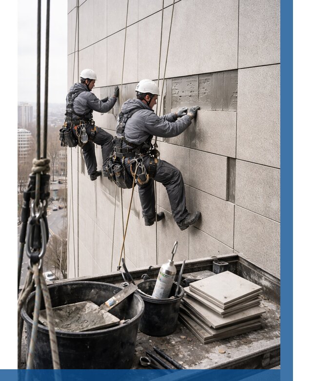 Ремонт фасада из керамогранита в Улане-Удэ от 2561 р. | ВЫСОТНИК-Лнд