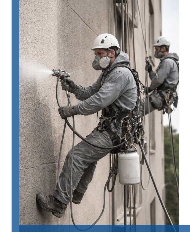 Безвоздушная покраска фасадов зданий в Улане-Удэ профессионально