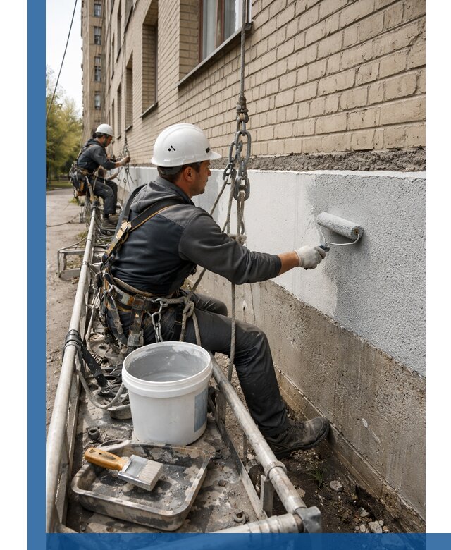 Окраска цоколя здания в Улане-Удэ профессионально и надежно