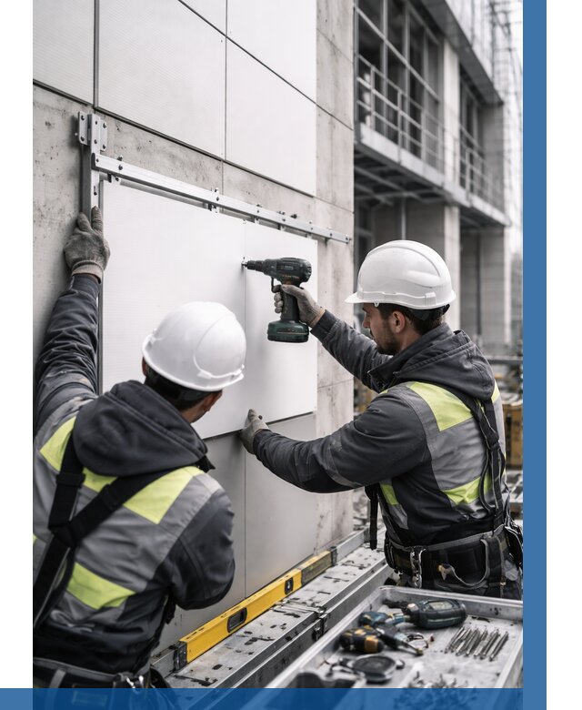 Монтаж композитных панелей фасада в Улане-Удэ от 2561 р. | ВЫСОТНИК-Лнд