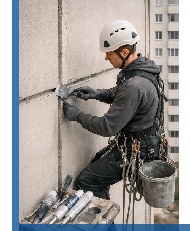 Ремонт межпанельных швов в Улане-Удэ герметизация и восстановление