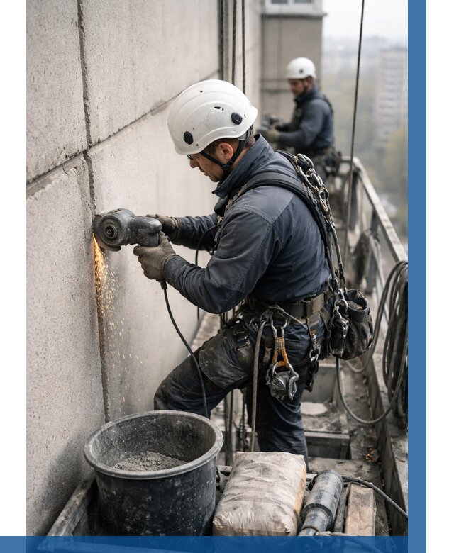 Штробление межпанельных швов в Улане-Удэ от 1229 р. | ВЫСОТНИК-Лнд