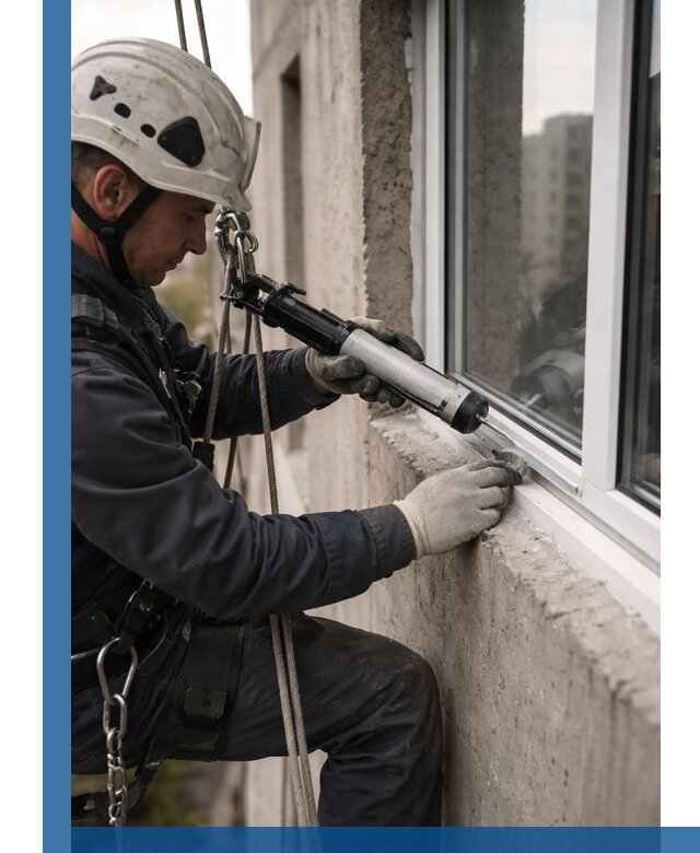 Герметизация оконных швов снаружи в Улане-Удэ профессионально