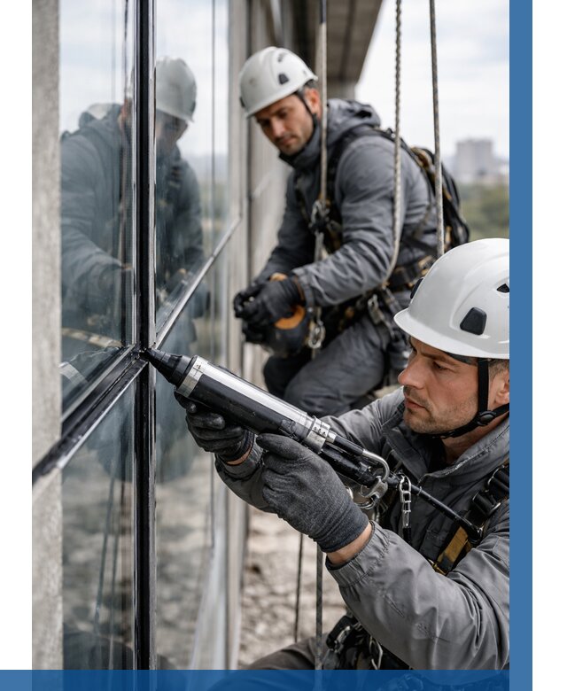 Герметизация витражных швов в Улане-Удэ от 666 р. | ВЫСОТНИК-Лнд