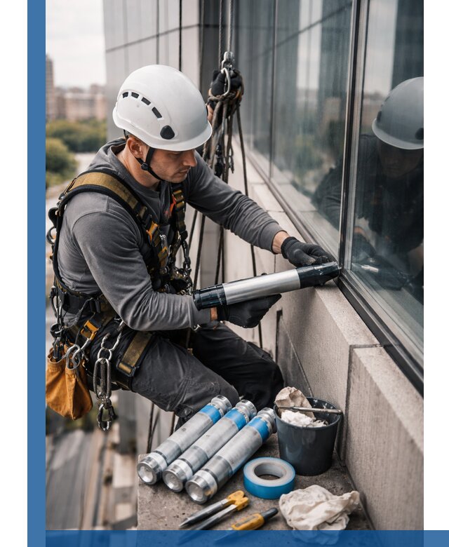 Герметизация стыков витража в Улане-Удэ для герметичных фасадов