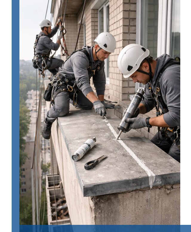 Герметизация балконного козырька в Улане-Удэ профессионально