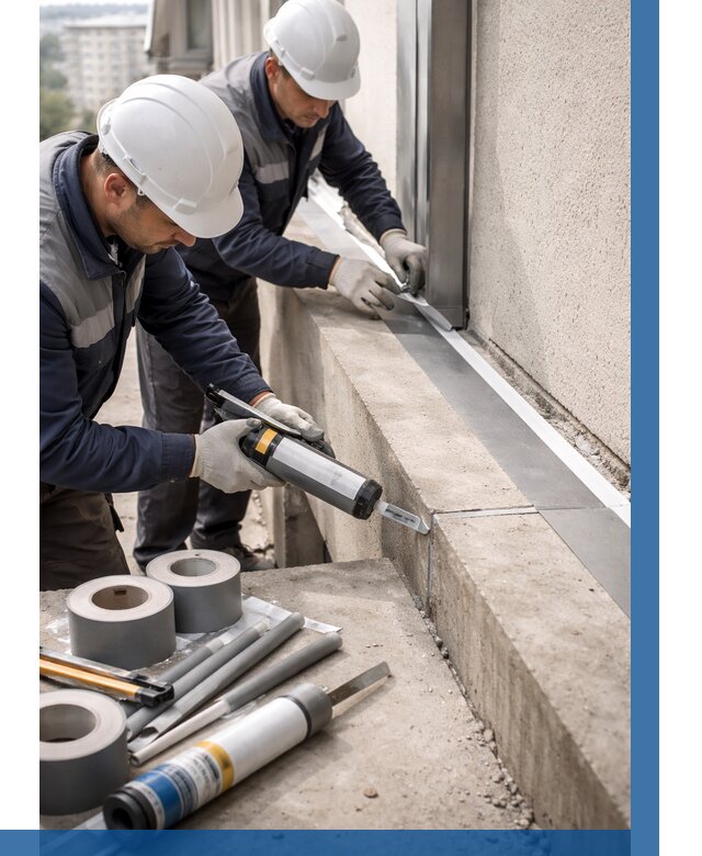 Герметизация примыкания балкона в Улане-Удэ от 4609 р. | ВЫСОТНИК-Лнд