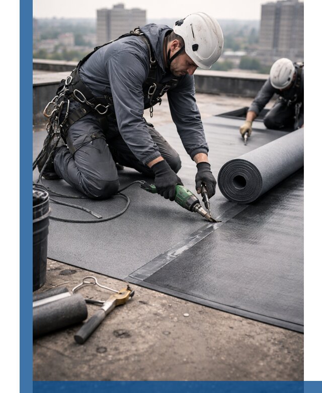 Ремонт мягкой кровли в Улане-Удэ с выездом промальпинистов