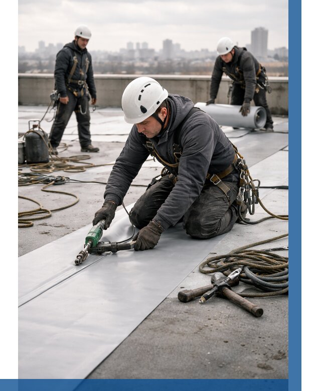 Ремонт мембранной кровли в Улане-Удэ от 1844 р./м2 | ВЫСОТНИК-Лнд