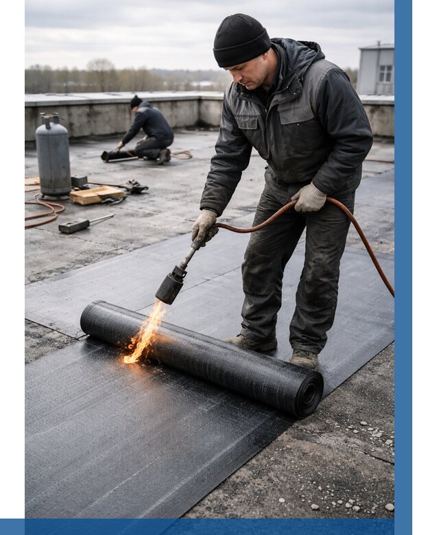 Ремонт наплавляемой кровли в Улане-Удэ от 717 р. | ВЫСОТНИК-Лнд