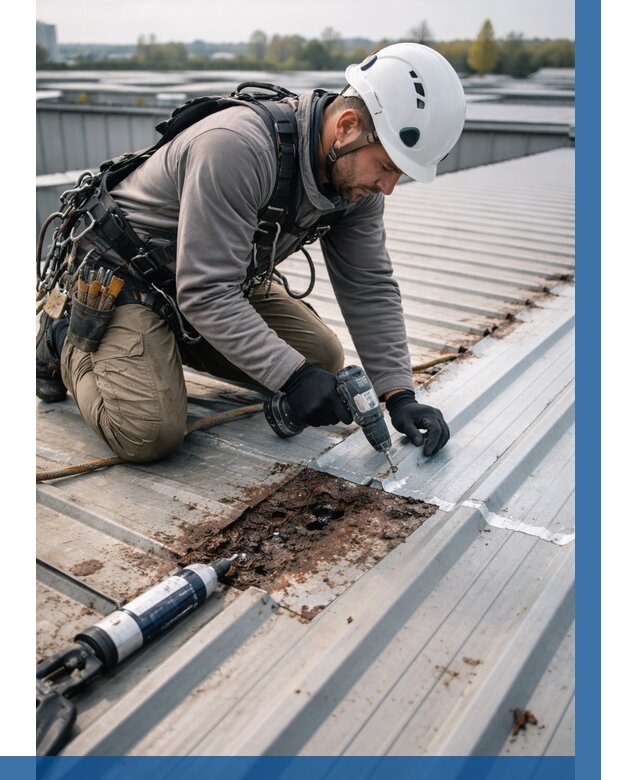 Ремонт профнастила на кровле в Улане-Удэ от 717 р. | ВЫСОТНИК-Лнд