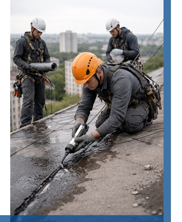 Устранение протечек кровли в Улане-Удэ от 12292 р. | ВЫСОТНИК-Лнд