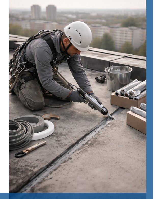 Герметизация швов кровли в Улане-Удэ от 461 р./м2 | ВЫСОТНИК-Лнд