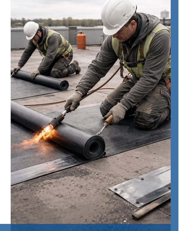 Монтаж наплавляемой кровли в Улане-Удэ от 871 р. — ВЫСОТНИК-Лнд