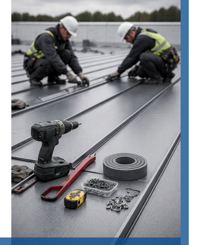 Монтаж фальцевой кровли в Улане-Удэ от 1844 р. | ВЫСОТНИК-Лнд