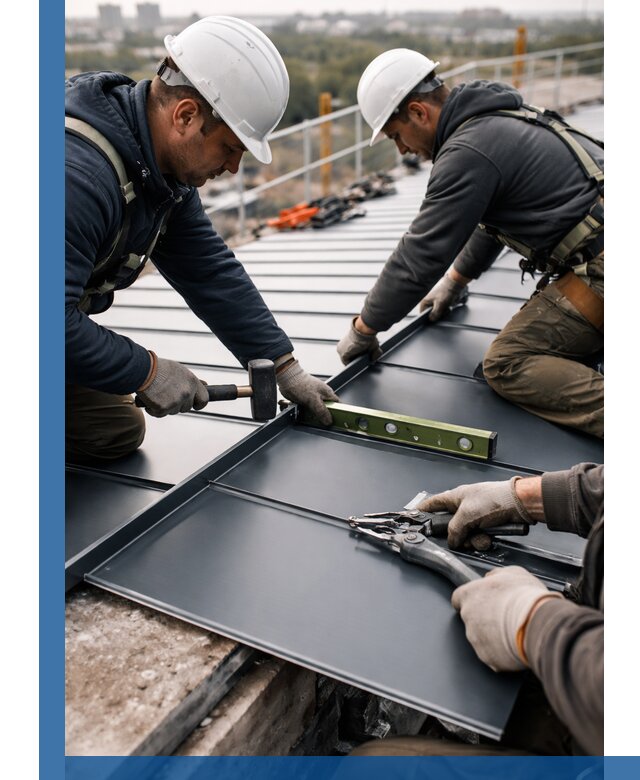 Монтаж фальцевой кровли в Улане-Удэ для промышленных зданий