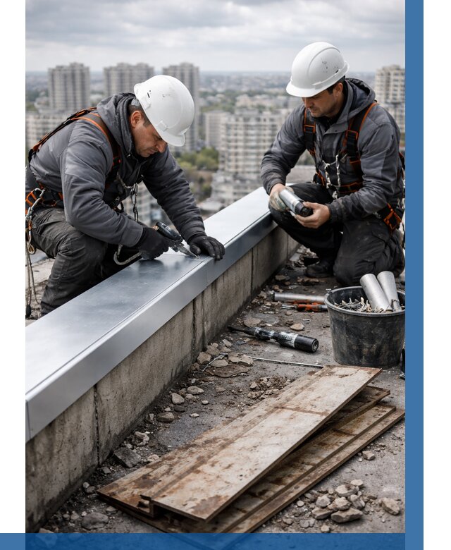 Замена парапетных крышек под ключ в Улане-Удэ от 1229 р. | ВЫСОТНИК-Лнд