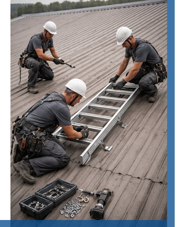 Монтаж кровельной лестницы в Улане-Удэ от 4609 р. | ВЫСОТНИК-Лнд