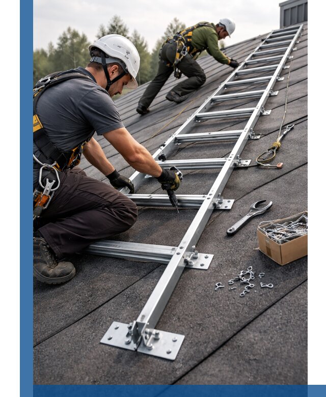 Профессиональный монтаж кровельной лестницы в Улане-Удэ под ключ