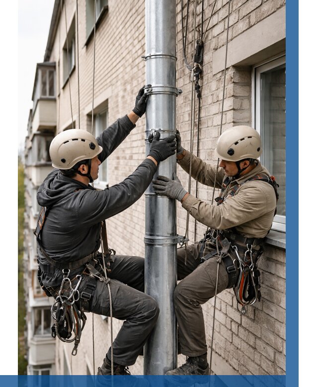 Замена водосточных труб в Улане-Удэ от 6658 р. | ВЫСОТНИК-Лнд