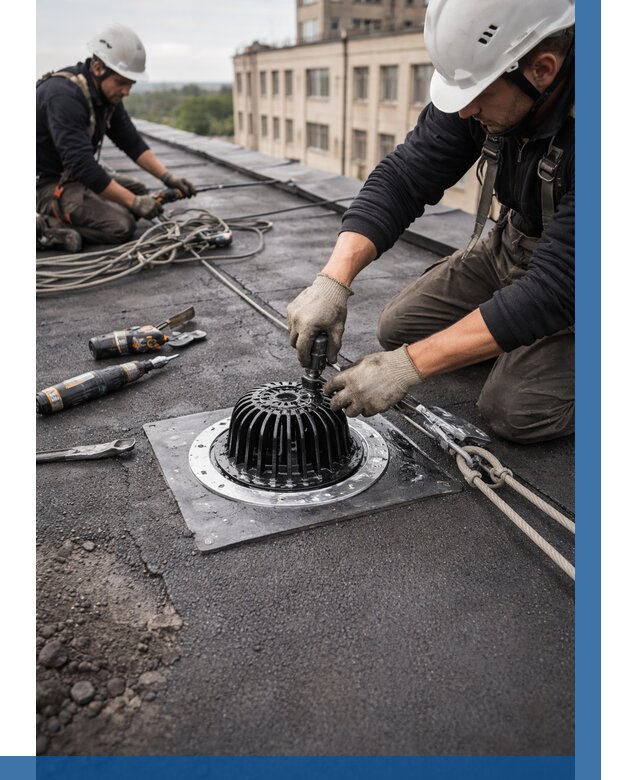 Установка водосточных воронок в Улане-Удэ цена от 3585 р. | ВЫСОТНИК-Лнд