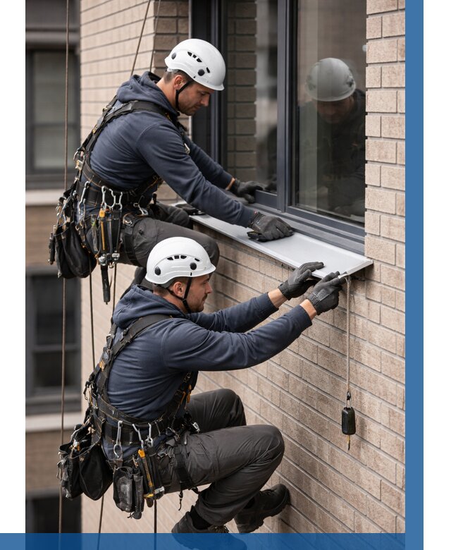 Монтаж оконных отливов под ключ в Улане-Удэ от 3585 р. | ВЫСОТНИК-Лнд