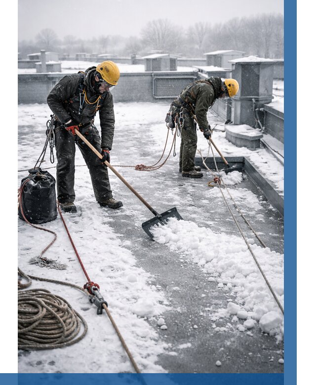 Очистка крыши от снега в Улане-Удэ от 7682 р. | ВЫСОТНИК-Лнд