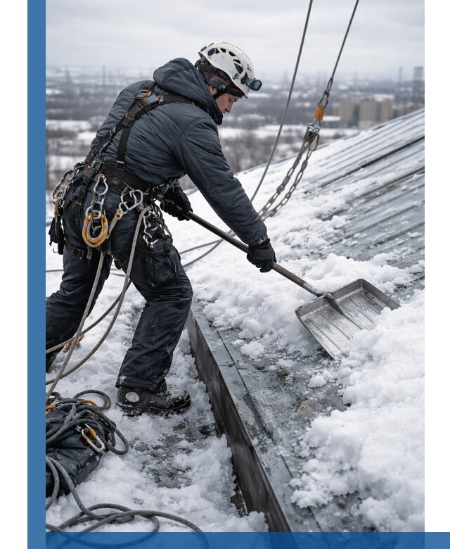 Профессиональная очистка кровли от снега и наледи в Улане-Удэ