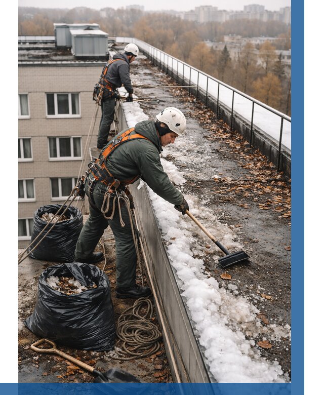 Очистка кровли по периметру в Улане-Удэ от 563 р. | ВЫСОТНИК-Лнд