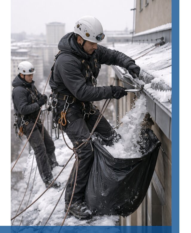 Аварийная очистка крыши в Улане-Удэ под ключ от 307 р. | ВЫСОТНИК-Лнд