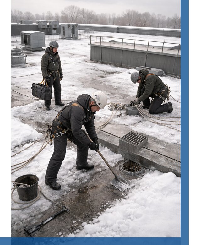 Абонентское обслуживание кровли зимой в Улане-Удэ от 8194 р. | ВЫСОТНИК-Лнд