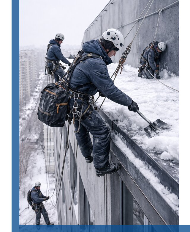 Абонентское обслуживание кровли зимой в Улане-Удэ регулярный уход