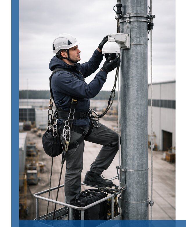 Профессиональная установка видеокамер на мачте в Улане-Удэ