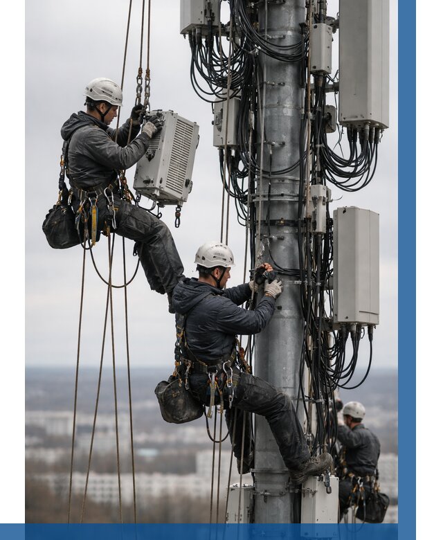 Монтаж оборудования связи на мачте в Улане-Удэ от 7682 р. | ВЫСОТНИК-Лнд