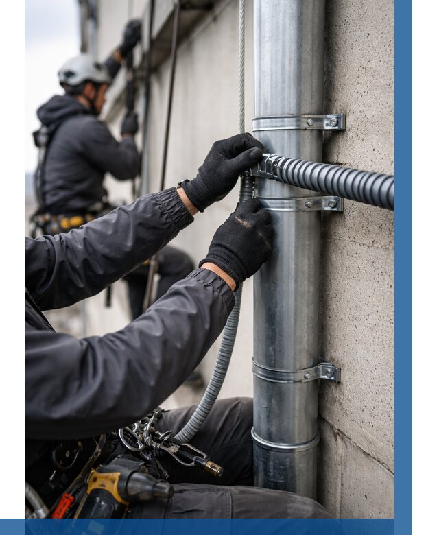 Монтаж гофры для кабеля в Улане-Удэ от 307 р. | ВЫСОТНИК-Лнд