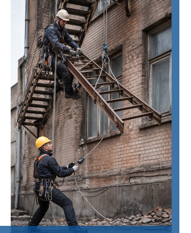 Демонтаж пожарной лестницы в Улане-Удэ от 12292 р. | ВЫСОТНИК-Лнд