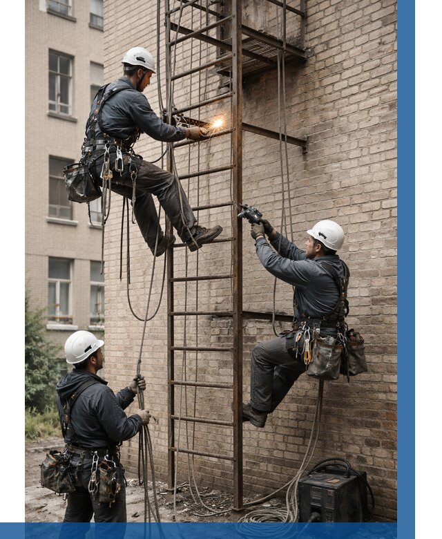 Ремонт пожарной лестницы в Улане-Удэ от 7682 р. | ВЫСОТНИК-Лнд