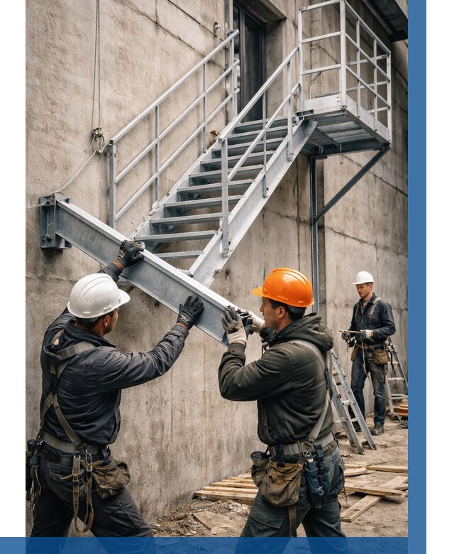 Монтаж металлических лестниц в Улане-Удэ от 15365 р. | ВЫСОТНИК-Лнд