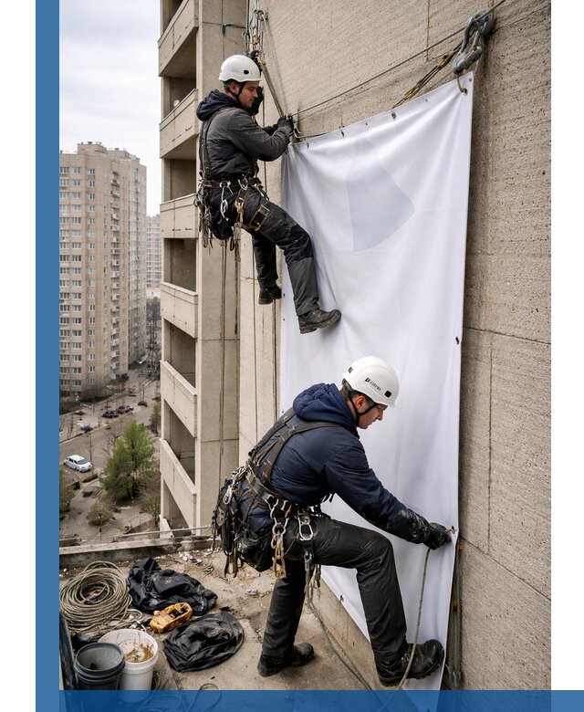 Профессиональный монтаж баннеров на фасаде в Улане-Удэ