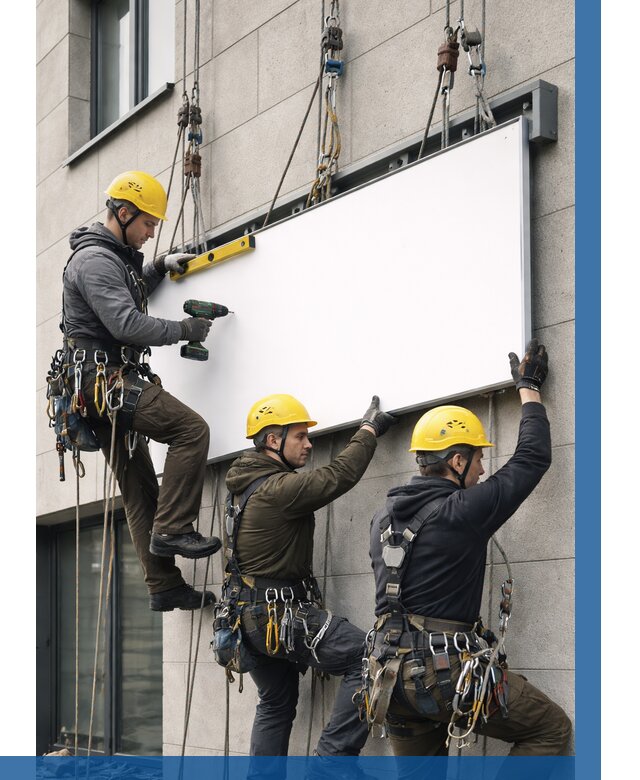 Монтаж рекламной вывески в Улане-Удэ от 8194 р. | ВЫСОТНИК-Лнд