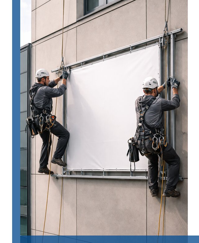 Монтаж наружной рекламной вывески в Улане-Удэ под ключ