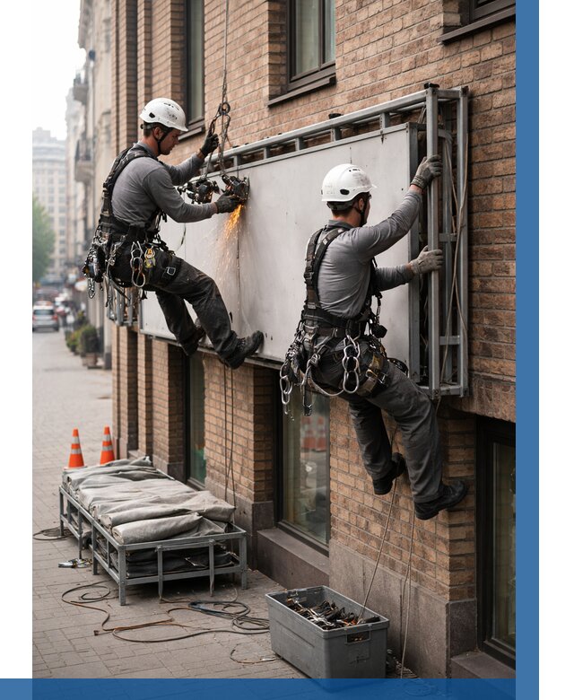 Демонтаж рекламной вывески в Улане-Удэ от 6658 р. | ВЫСОТНИК-Лнд