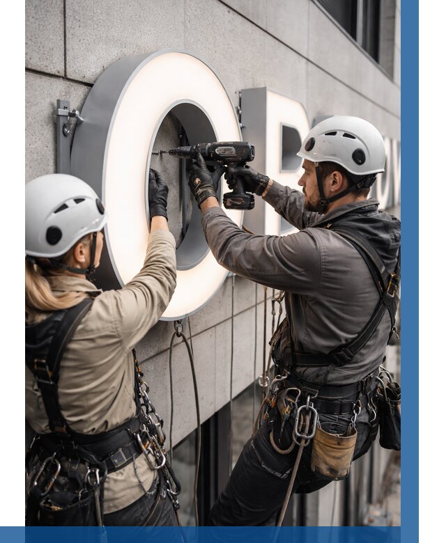 Монтаж световых букв в Улане-Удэ от 3073 р. под ключ ВЫСОТНИК-Лнд