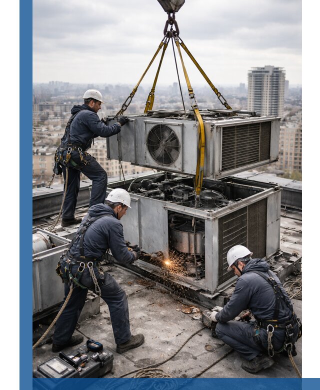 Демонтаж крышной установки в Улане-Удэ любой сложности