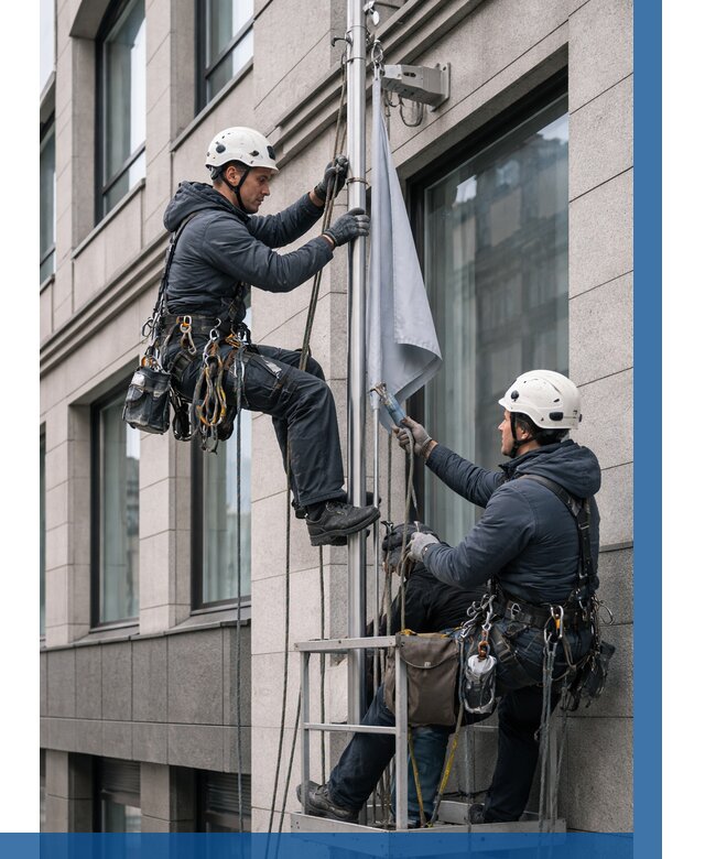 Установка флагов на фасаде в Улане-Удэ от 4609 р. | ВЫСОТНИК-Лнд